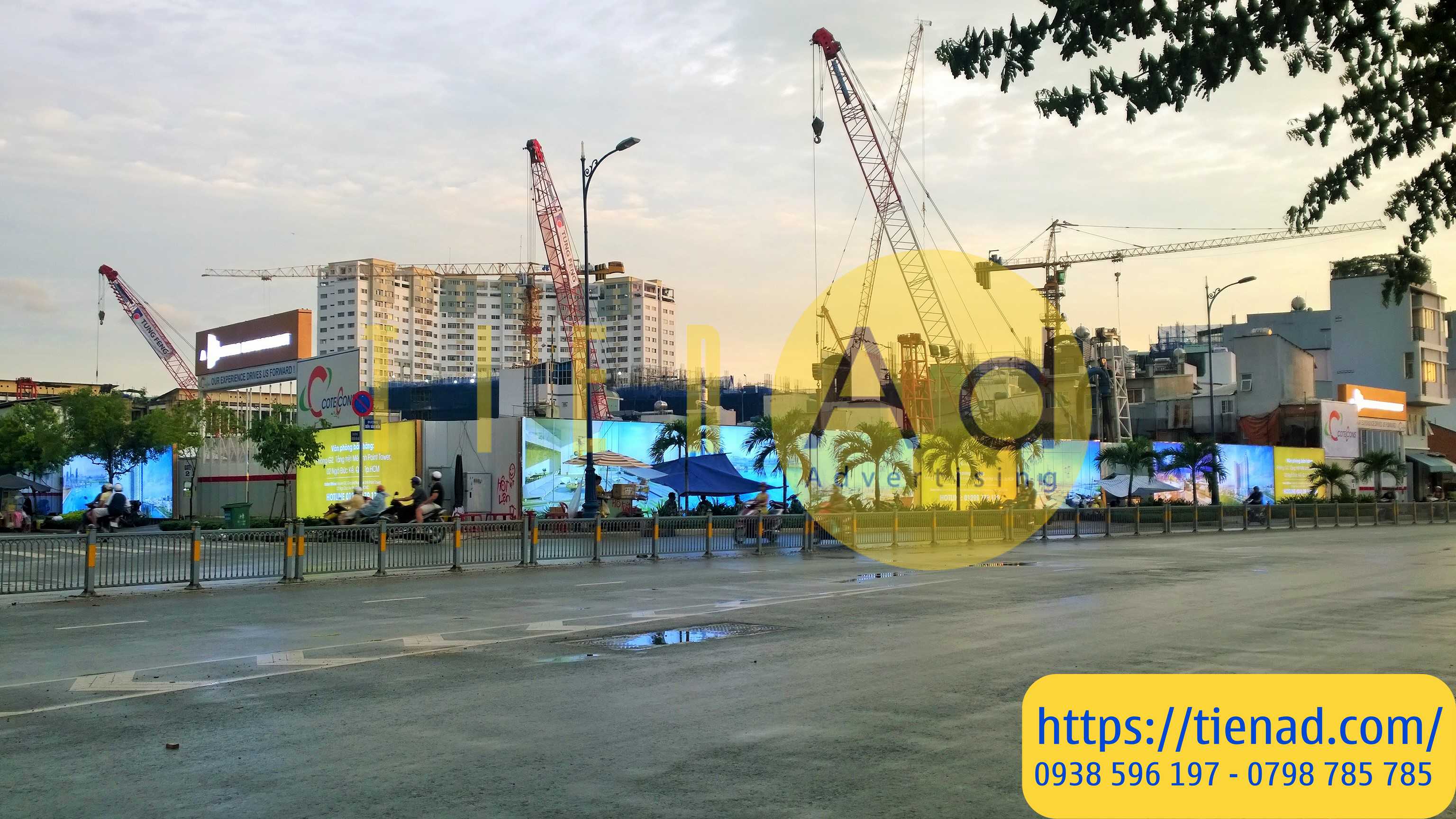 báo giá thi công hàng rào quảng cáo công trình