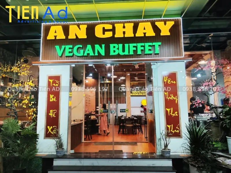 65+ mẫu bảng hiệu quán chay đẹp, thanh tịnh và thu hút thực khách