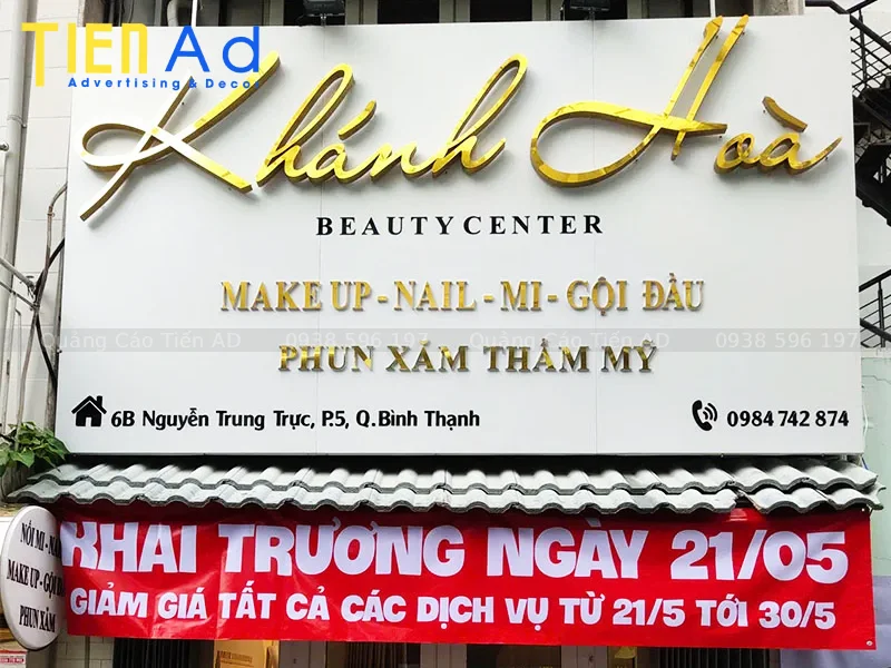 Bảng hiệu alu chữ inox - 3