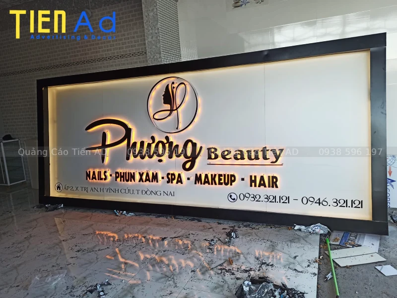 Bảng hiệu alu chữ inox - 4