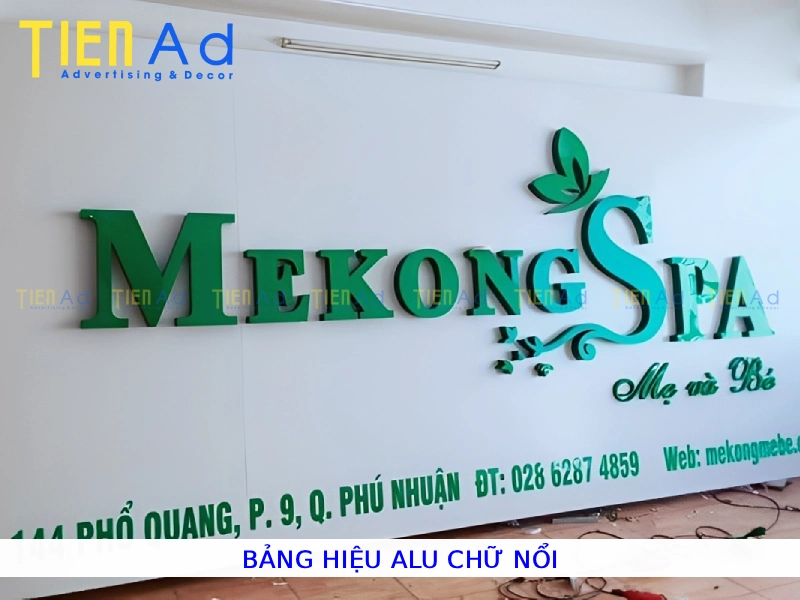Bảng hiệu alu chữ nổi