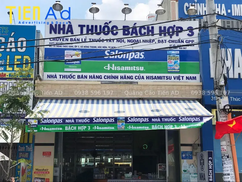 Bảng hiệu alu chữ nổi nhà thuốc