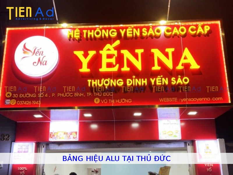 Bảng hiệu alu tại Thủ Đức