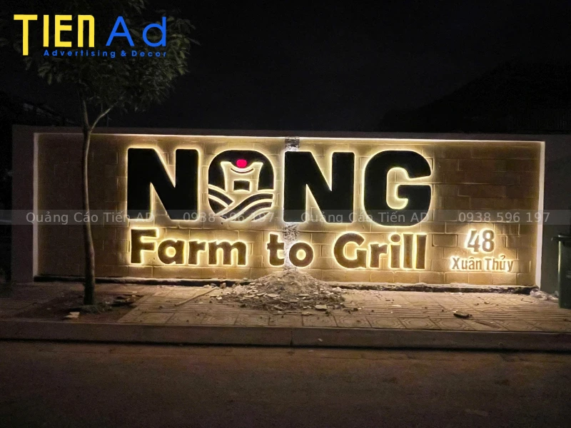 Bảng hiệu chữ nổi inox - 1