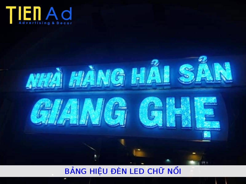 Bảng hiệu đèn led chữ nổi