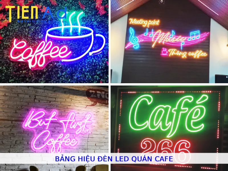 Bảng hiệu đèn led quán cafe