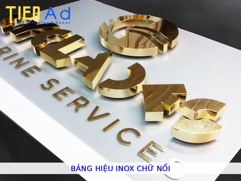 Bảng hiệu inox chữ nổi