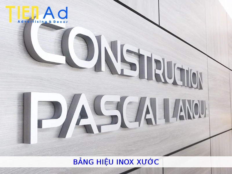 Bảng hiệu inox xước