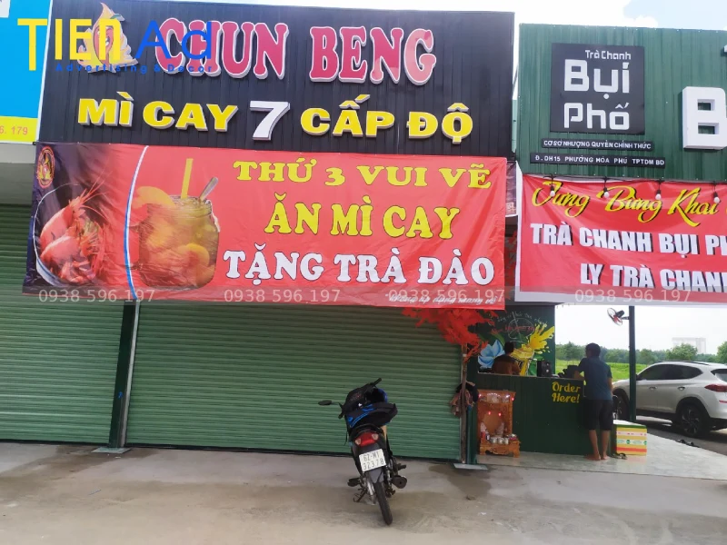 Bảng hiệu mì cay Chun Beng