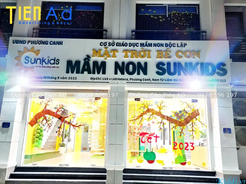 Bảng hiệu trường mầm non