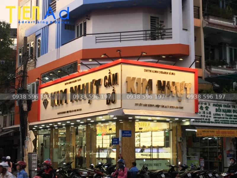 Bảng quảng cáo tiệm vàng Kim Nhựt
