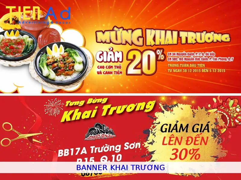 Banner khai trương