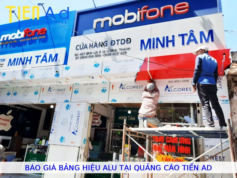 Báo giá bảng hiệu alu tại Quảng Cáo Tiến AD