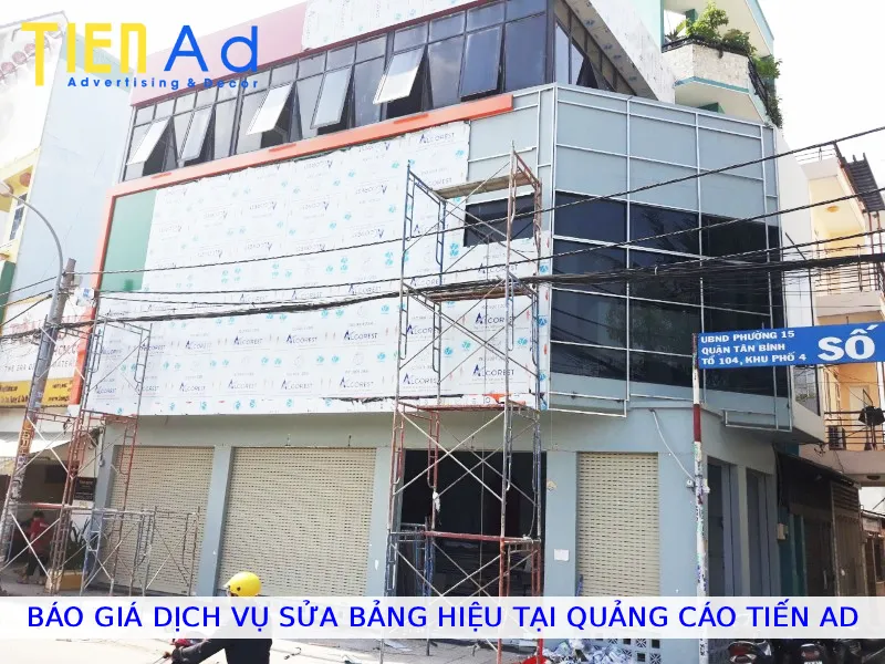 Báo giá dịch vụ sửa bảng hiệu tại Quảng Cáo Tiến AD