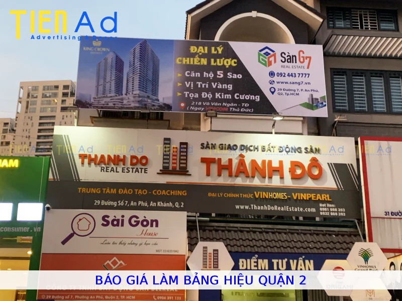 Báo giá làm bảng hiệu Quận 2