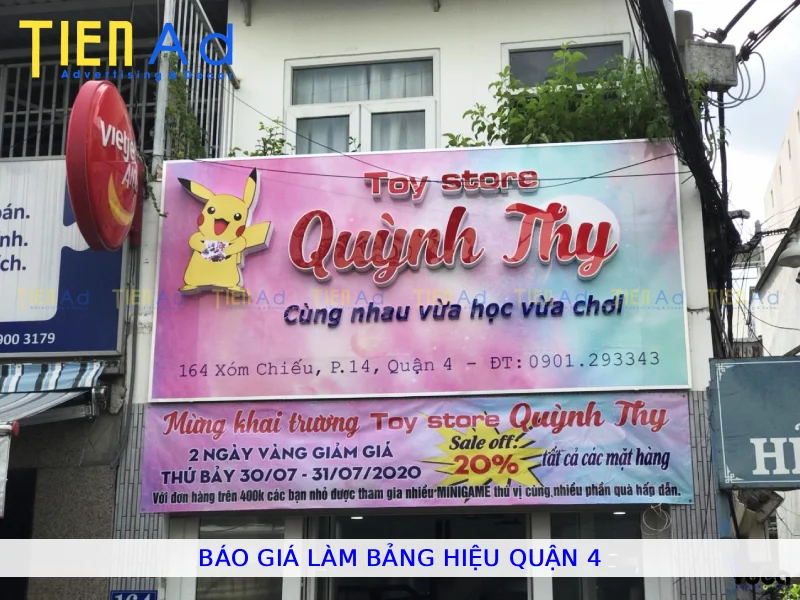 Báo giá làm bảng hiệu Quận 4
