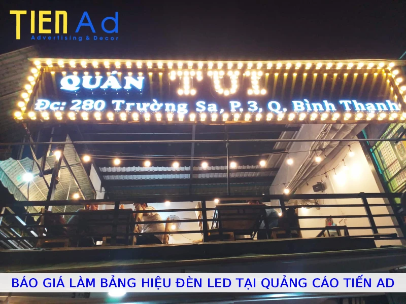 Báo giá làm bảng hiệu đèn led tại Quảng Cáo Tiến AD