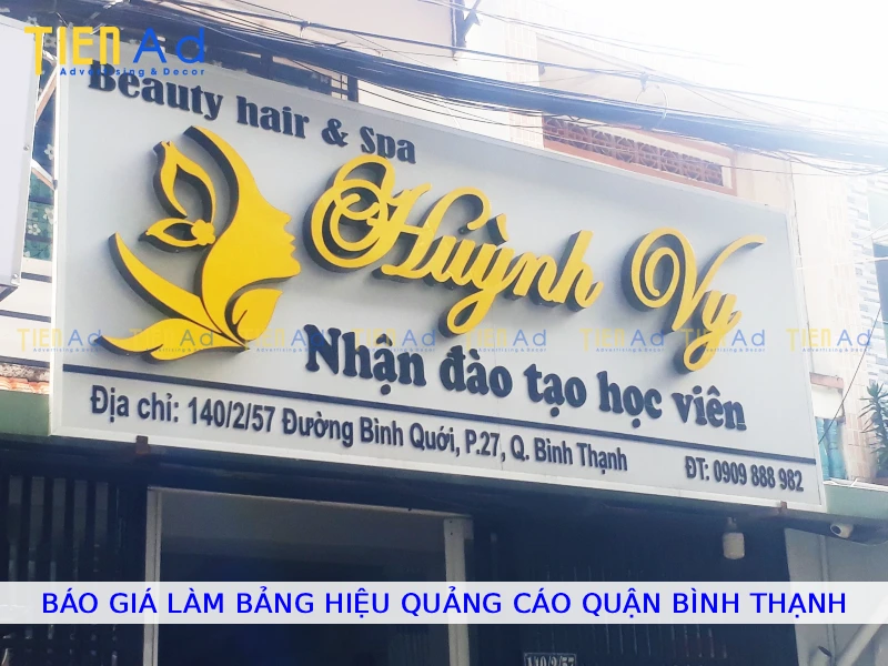 Báo giá làm bảng hiệu quảng cáo Quận Bình Thạnh