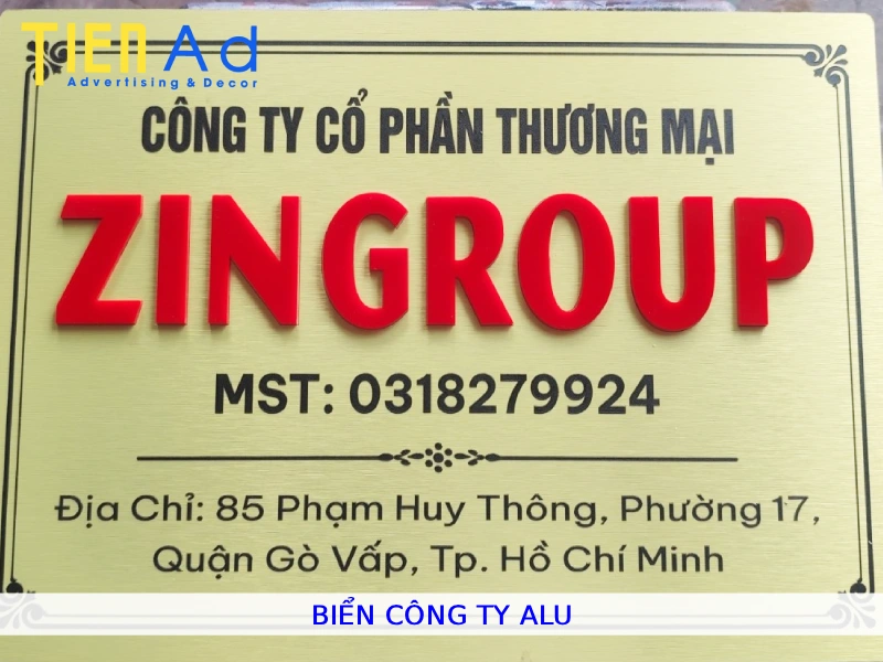 Biển công ty alu