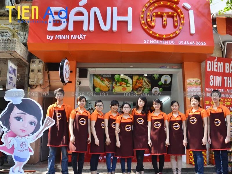 Biển hiệu bánh mì Minh Nhật