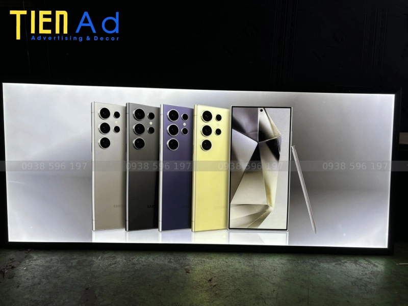 Biển hiệu hộp đèn mica cửa hàng điện thoại