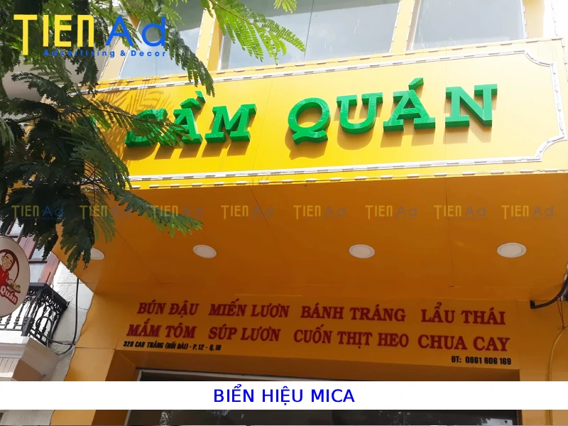 Biển hiệu mica