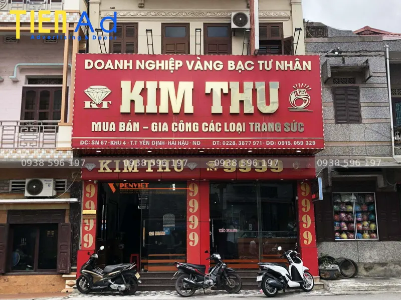 Biển hiệu tiệm vàng Kim Thu