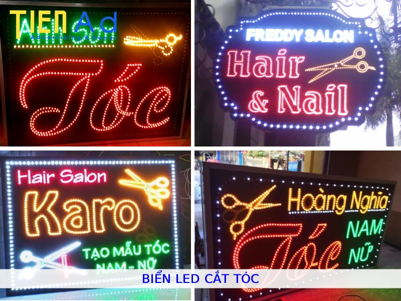 Biển led cắt tóc