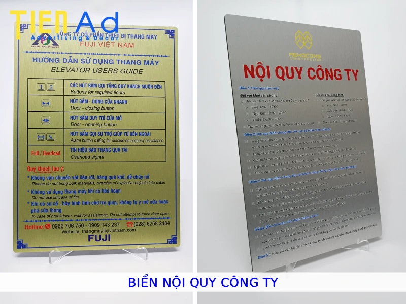 Biển nội quy công ty