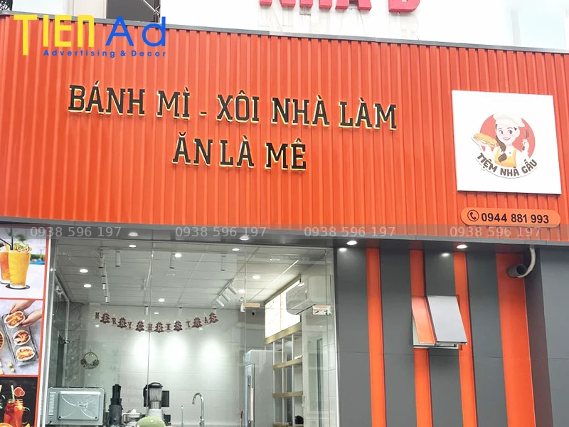 Biển quảng cáo bánh mì xôi
