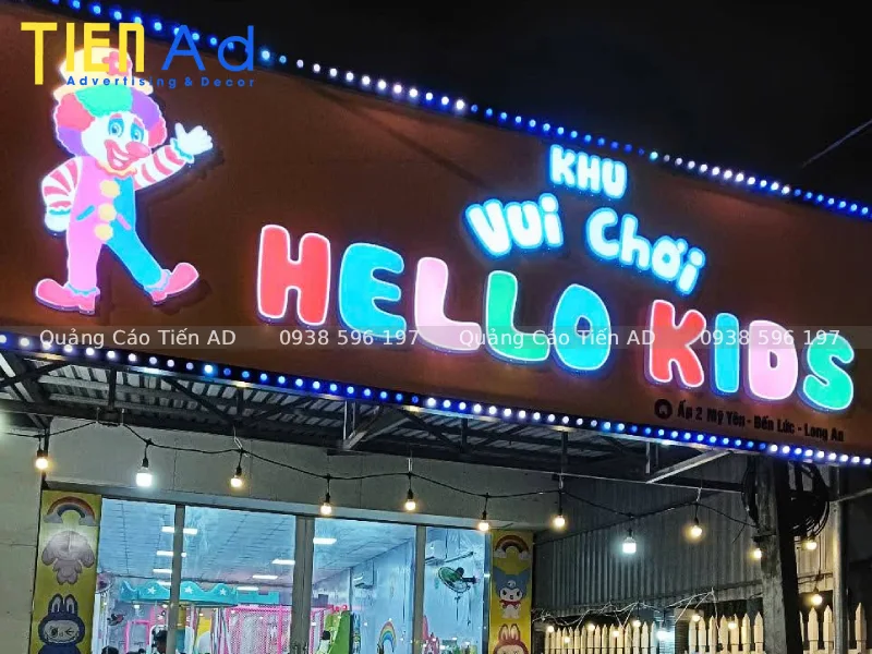 Các chất liệu làm bảng hiệu khu vui chơi trẻ em bền đẹp