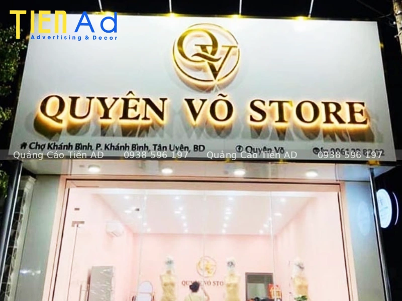 Các chất liệu làm biển hiệu shop quần áo phổ biến nhất hiện nay