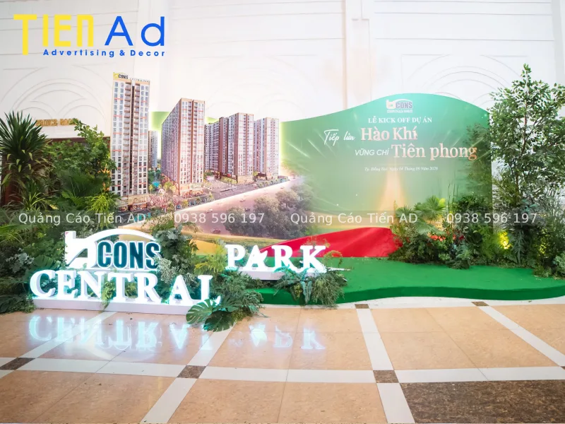 Các chất liệu thường dùng khi thi công backdrop bất động sản