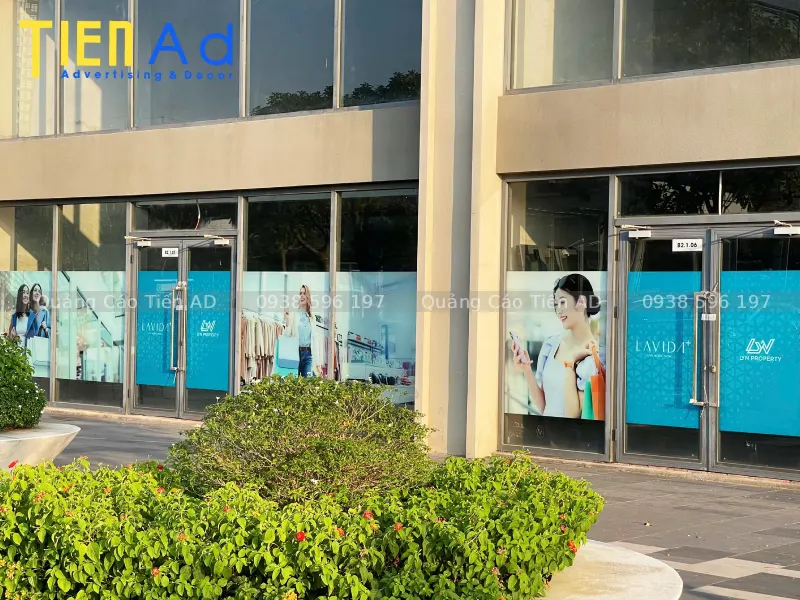 Các hạng mục dự án thi công decal dán kính Lavida