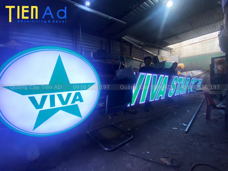 Các hạng mục trong dự án làm bảng hiệu Viva Star Coffee