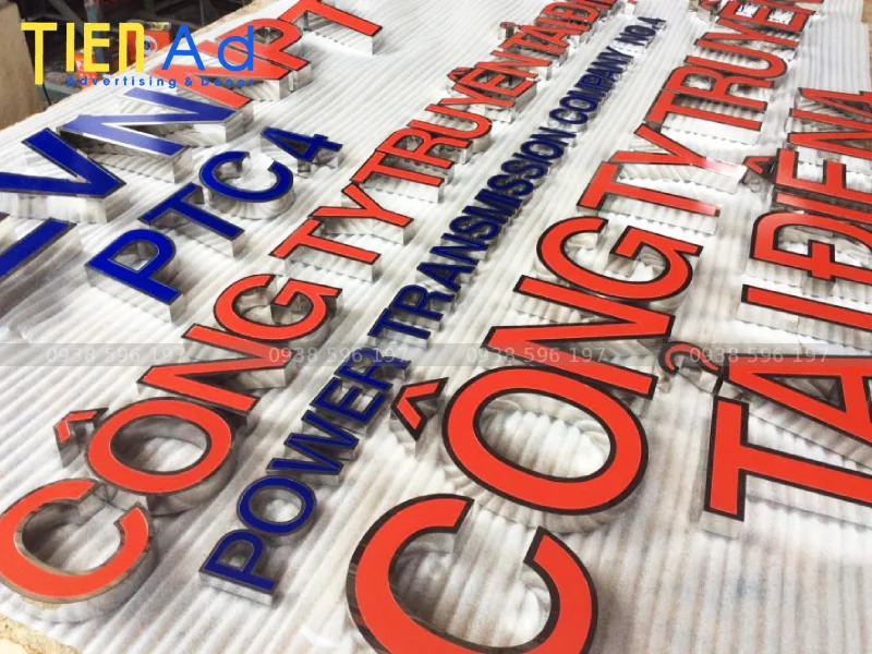 Các loại chữ nổi mica phổ biến