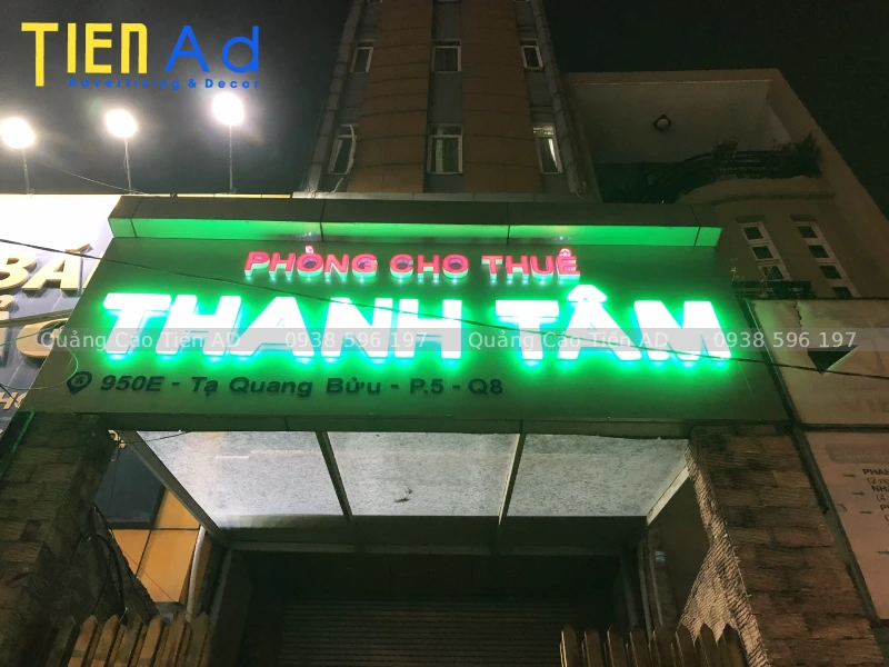 Các mẫu bảng hiệu alu chữ nổi đèn LED đẹp, ấn tượng hiện nay