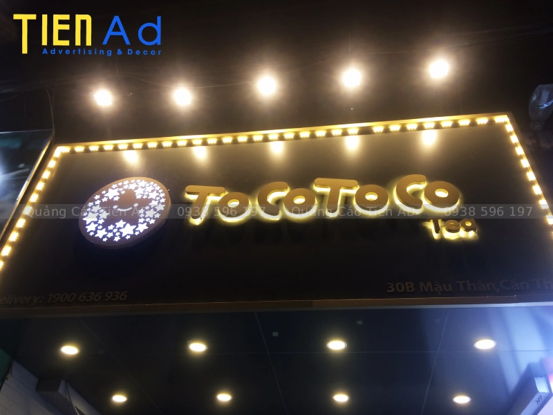 Cấu tạo bảng hiệu alu chữ inox