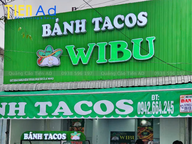 Cấu tạo bảng hiệu alu chữ nổi đèn LED