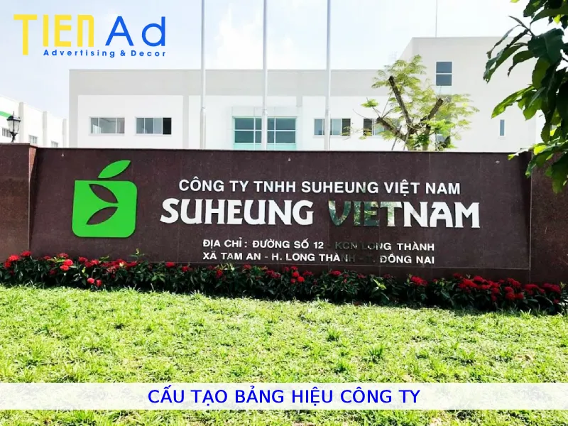 Cấu tạo bảng hiệu công ty