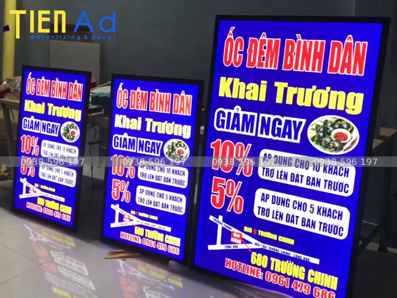 Cấu tạo của hộp đèn bạt hiflex