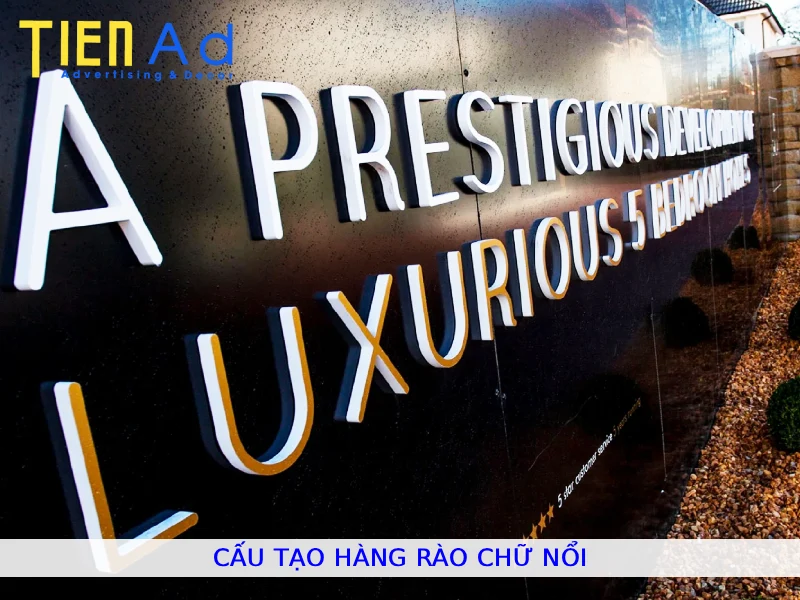 Cấu tạo hàng rào chữ nổi