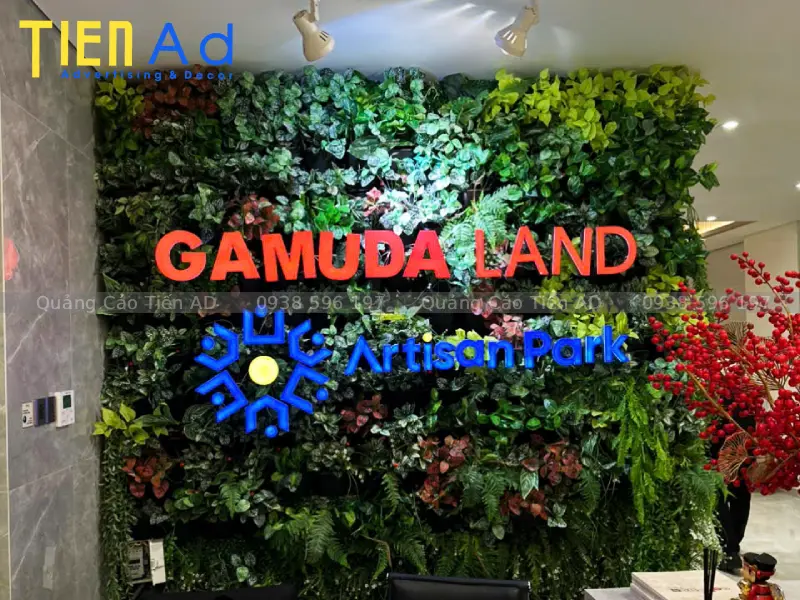 Chất liệu được lựa chọn cho dự án thi công chữ nổi mica đèn LED Gamuda Land