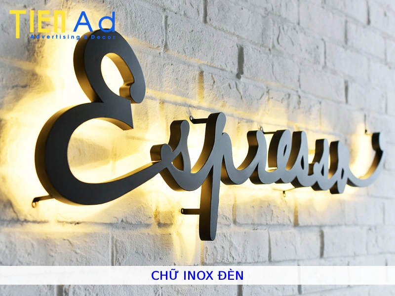 Chữ inox đèn