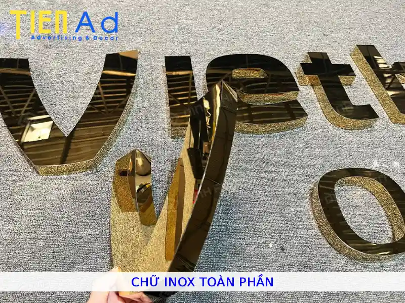 Chữ inox toàn phần
