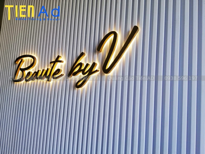 Chữ nổi inox gắn nền tường