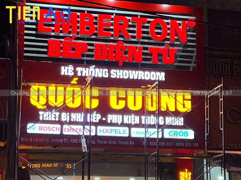 Chữ nổi mica đèn LED - 2