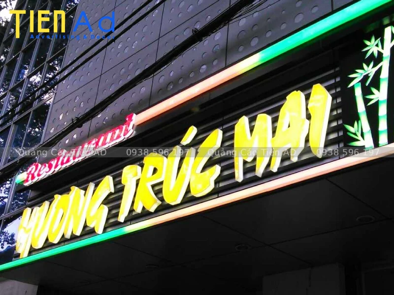 Chữ nổi mica đèn LED - 3