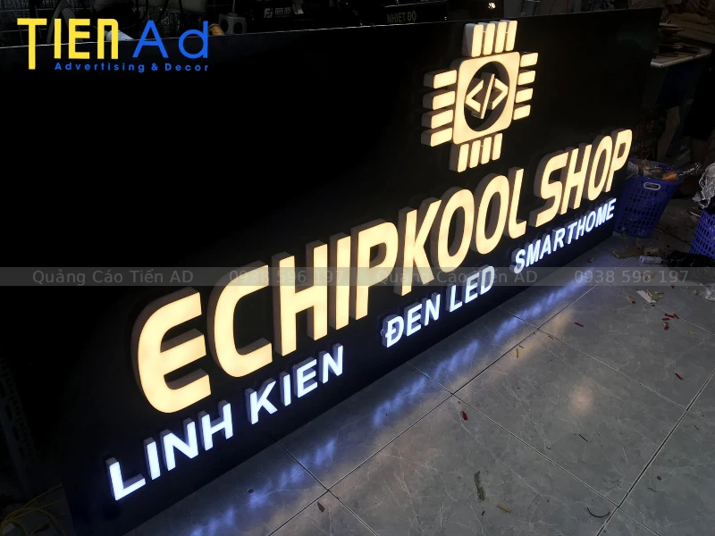 Chữ nổi mica đèn LED - 4