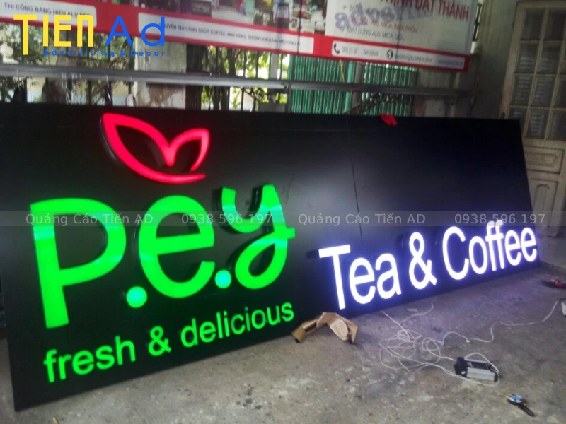 Chữ nổi mica đèn LED sáng mặt vs sáng viền vs hắt chân bạn nên chọn loại nào